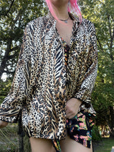 Load image into Gallery viewer, Cool Customer Satin Cheetah Top large