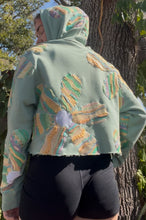 Load image into Gallery viewer, Daisy Chain Cropped Hoodie large
