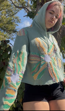 Load image into Gallery viewer, Daisy Chain Cropped Hoodie large