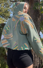 Load image into Gallery viewer, Daisy Chain Cropped Hoodie large