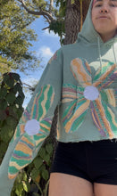 Load image into Gallery viewer, Daisy Chain Cropped Hoodie large
