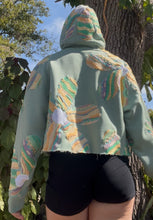 Load image into Gallery viewer, Daisy Chain Cropped Hoodie large
