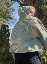 Load image into Gallery viewer, Daisy Chain Cropped Hoodie large
