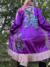 Load image into Gallery viewer, Desert Hearts Purple Satin Kimono
