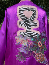 Load image into Gallery viewer, Desert Hearts Purple Satin Kimono
